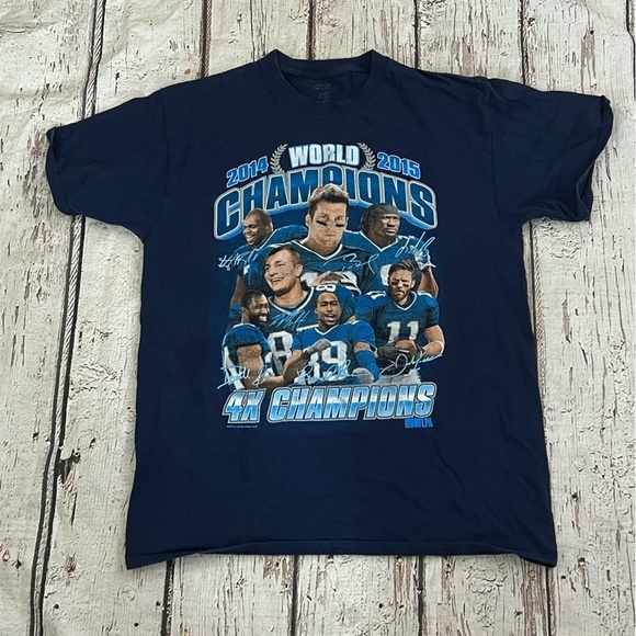 New England Patriots NFL Football Super Bowl Championship 2016 Tee Tshirt - Picture 1 of 5